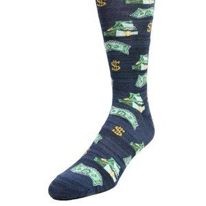 Money Bags Cash Print Men's Crew Socks